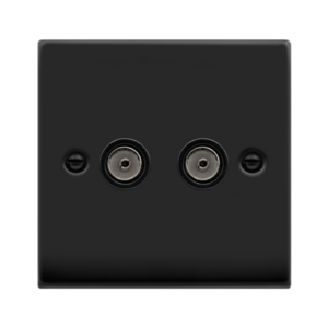 Click VPMB066BK Socket CoAx Twin MB